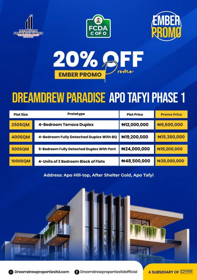 Invest in Abuja Real Estate from ₦9.6 Million – Ember Promo (Call 07072842499)