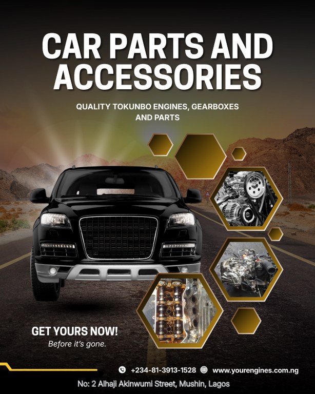 Shop Durable Tokunbo Engines and Authentic Car Parts Today - Call 08139131528